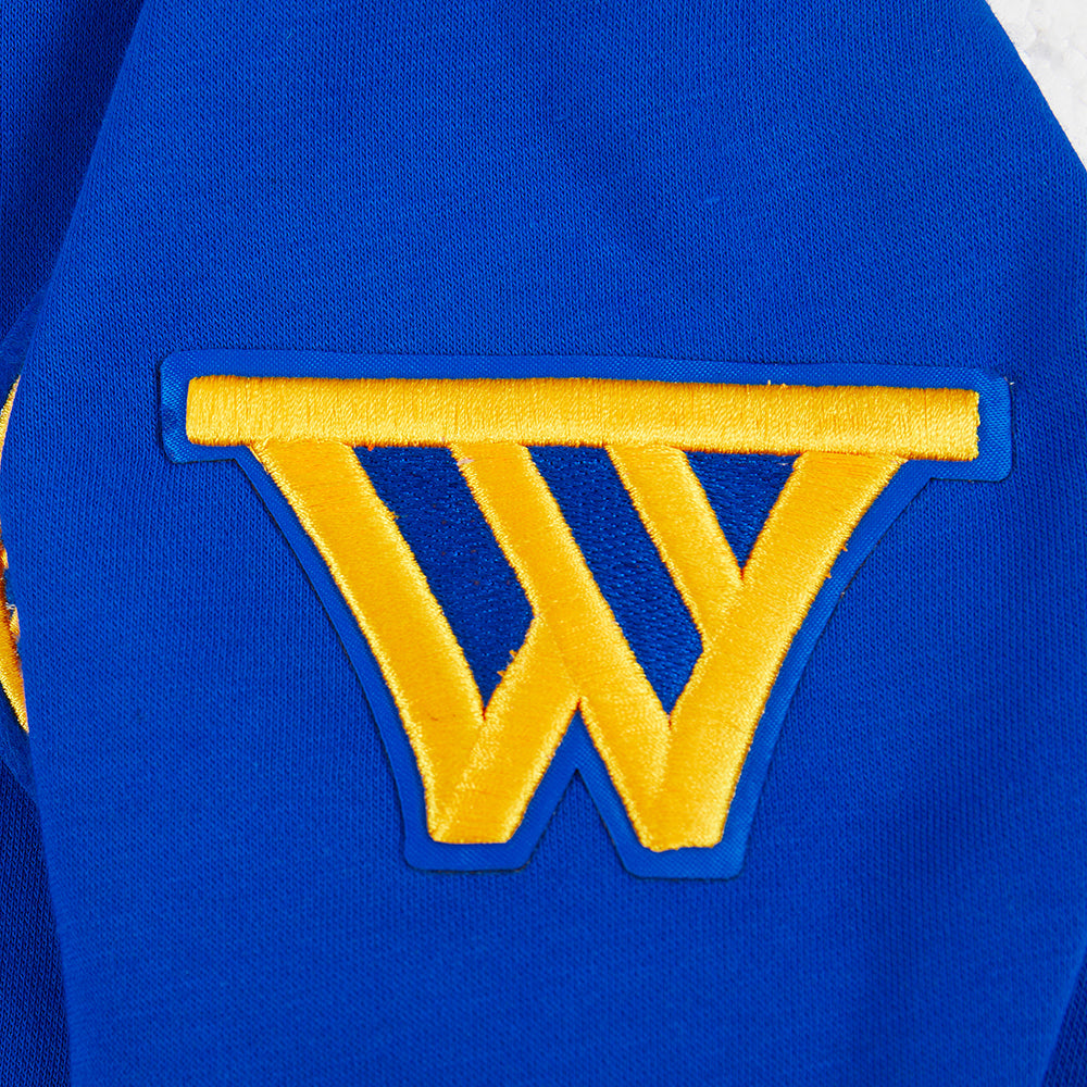 NBA GOLDEN STATE WARRIORS CLASSIC CHANDAIL À CAPUCHON EN MOLLETON À GLISSIÈRE POUR GARÇON JUNIOR (BLEU ROYAL)