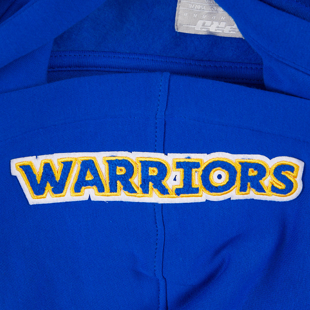 NBA GOLDEN STATE WARRIORS CLASSIC CHANDAIL À CAPUCHON EN MOLLETON À GLISSIÈRE POUR GARÇON JUNIOR (BLEU ROYAL)