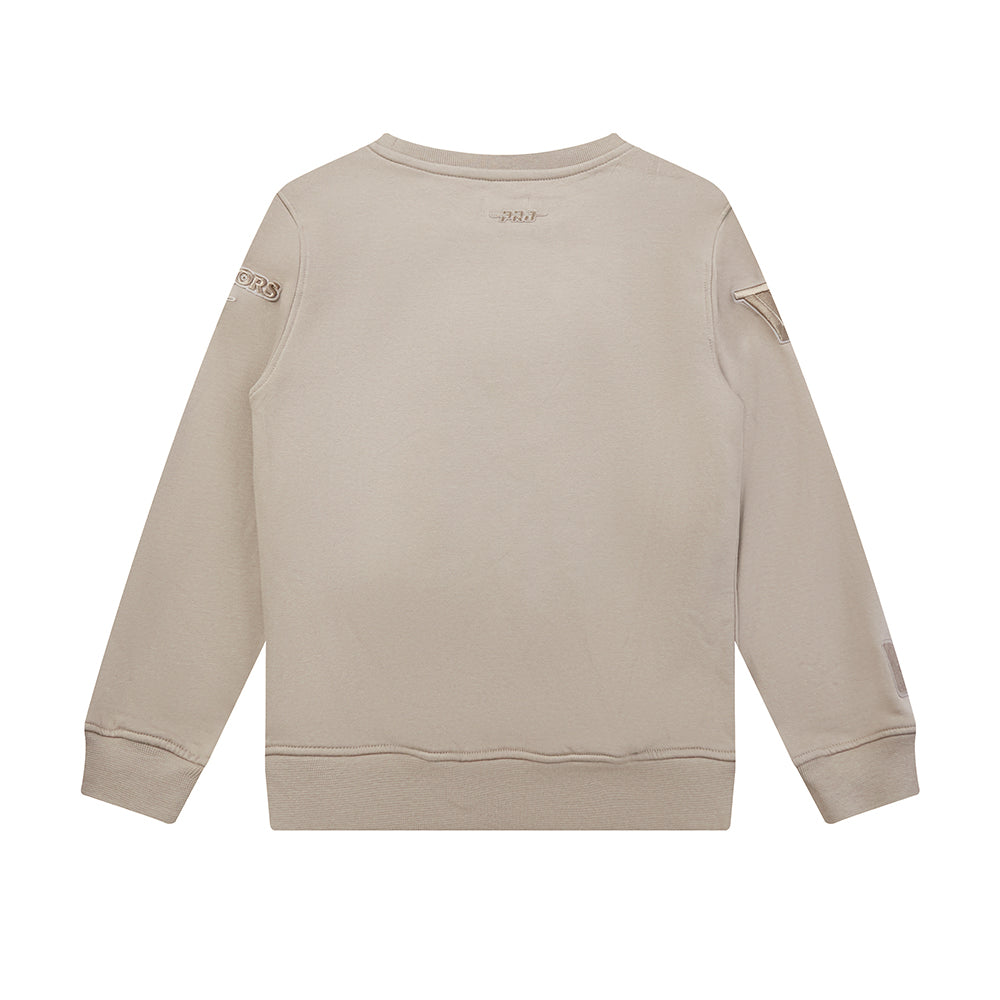 NBA GOLDEN STATE WARRIORS NEUTRAL BIG BOYS FLEECE CREWNECK (TAUPE)