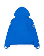 NBA GOLDEN STATE WARRIORS RETRO CLASSIC BIG BOY'S RIB FLEECE PULLOVER HOODIE (ROYAL BLUE)