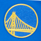 NBA GOLDEN STATE WARRIORS RETRO CLASSIC BIG BOY'S RIB FLEECE PULLOVER HOODIE (ROYAL BLUE)