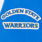 NBA GOLDEN STATE WARRIORS RETRO CLASSIC BIG BOY'S RIB FLEECE PULLOVER HOODIE (ROYAL BLUE)