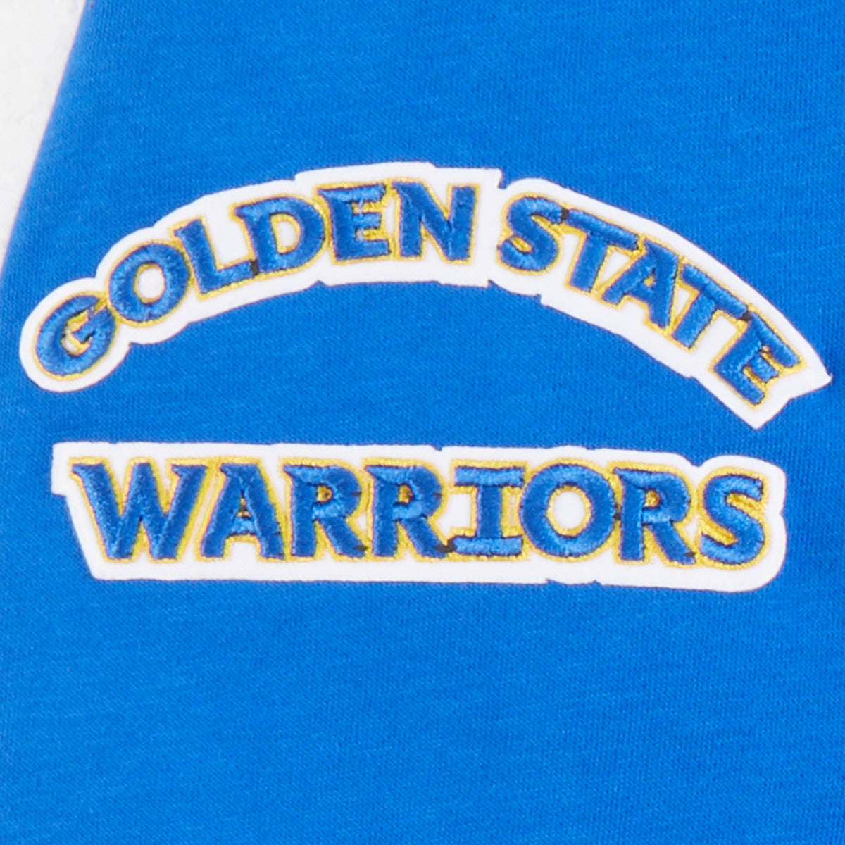 NBA GOLDEN STATE WARRIORS RETRO CLASSIC BIG BOY'S RIB FLEECE PULLOVER HOODIE (ROYAL BLUE)