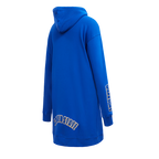 NBA GOLDEN STATE WARRIORS CLASSIC WOMEN'S PULLOVER HOODIE DRESS (ROYAL BLUE)