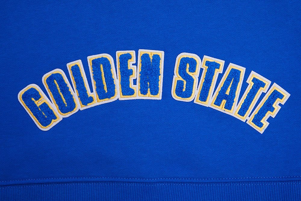 NBA GOLDEN STATE WARRIORS CLASSIC WOMEN'S PULLOVER HOODIE DRESS (ROYAL BLUE)