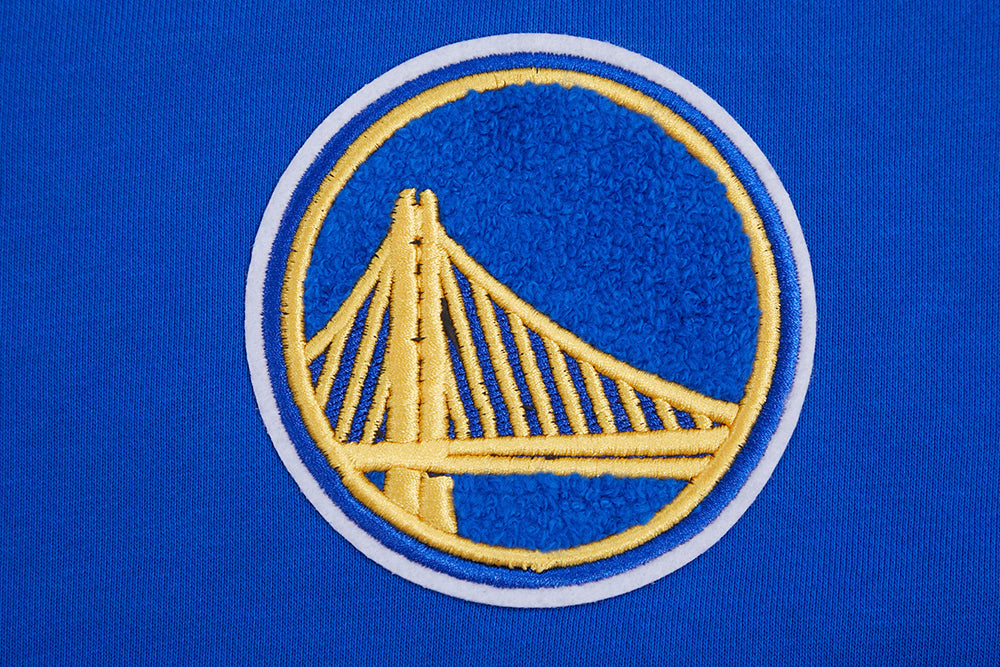 NBA GOLDEN STATE WARRIORS CLASSIC WOMEN'S PULLOVER HOODIE DRESS (ROYAL BLUE)