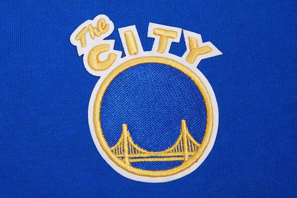 NBA GOLDEN STATE WARRIORS CLASSIC WOMEN'S PULLOVER HOODIE DRESS (ROYAL BLUE)