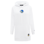NBA GOLDEN STATE WARRIORS CLASSIC ROBE À CAPUCHON EN MOLLETON POUR FEMME (BLANC)