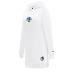NBA GOLDEN STATE WARRIORS CLASSIC ROBE À CAPUCHON EN MOLLETON POUR FEMME (BLANC)