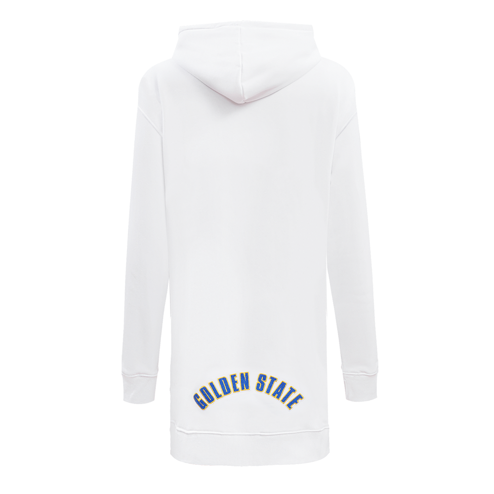 NBA GOLDEN STATE WARRIORS CLASSIC ROBE À CAPUCHON EN MOLLETON POUR FEMME (BLANC)
