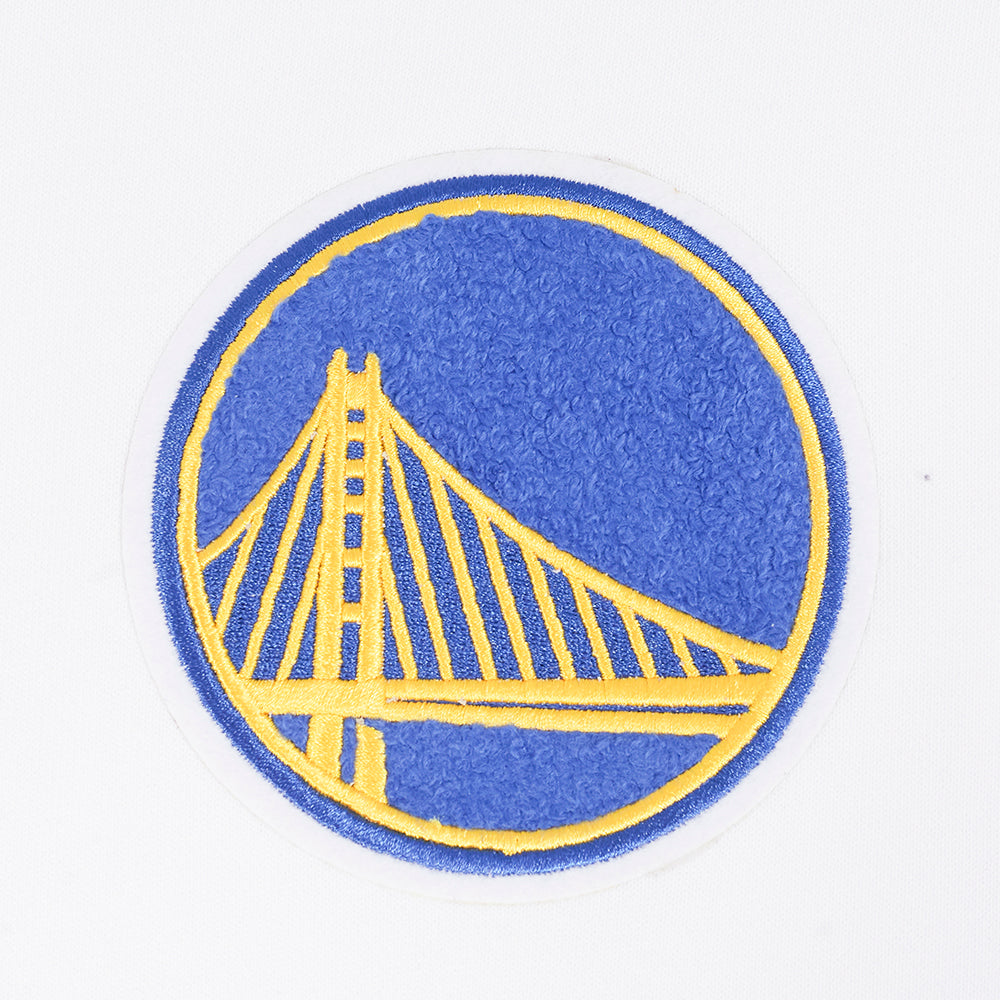 NBA GOLDEN STATE WARRIORS CLASSIC ROBE À CAPUCHON EN MOLLETON POUR FEMME (BLANC)