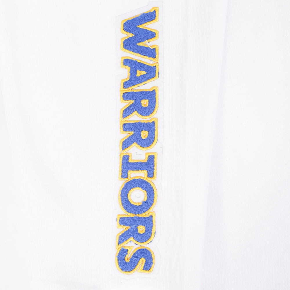 NBA GOLDEN STATE WARRIORS CLASSIC ROBE À CAPUCHON EN MOLLETON POUR FEMME (BLANC)