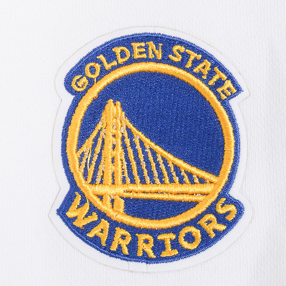 NBA GOLDEN STATE WARRIORS CLASSIC ROBE À CAPUCHON EN MOLLETON POUR FEMME (BLANC)