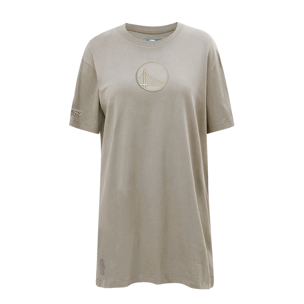 NBA GOLDEN STATE WARRIORS NEUTRAL WOMEN'S T-SHIRT DRESS (TAUPE)