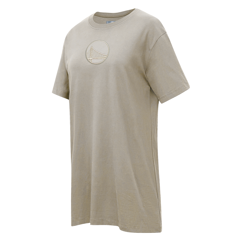NBA GOLDEN STATE WARRIORS NEUTRAL WOMEN'S T-SHIRT DRESS (TAUPE)
