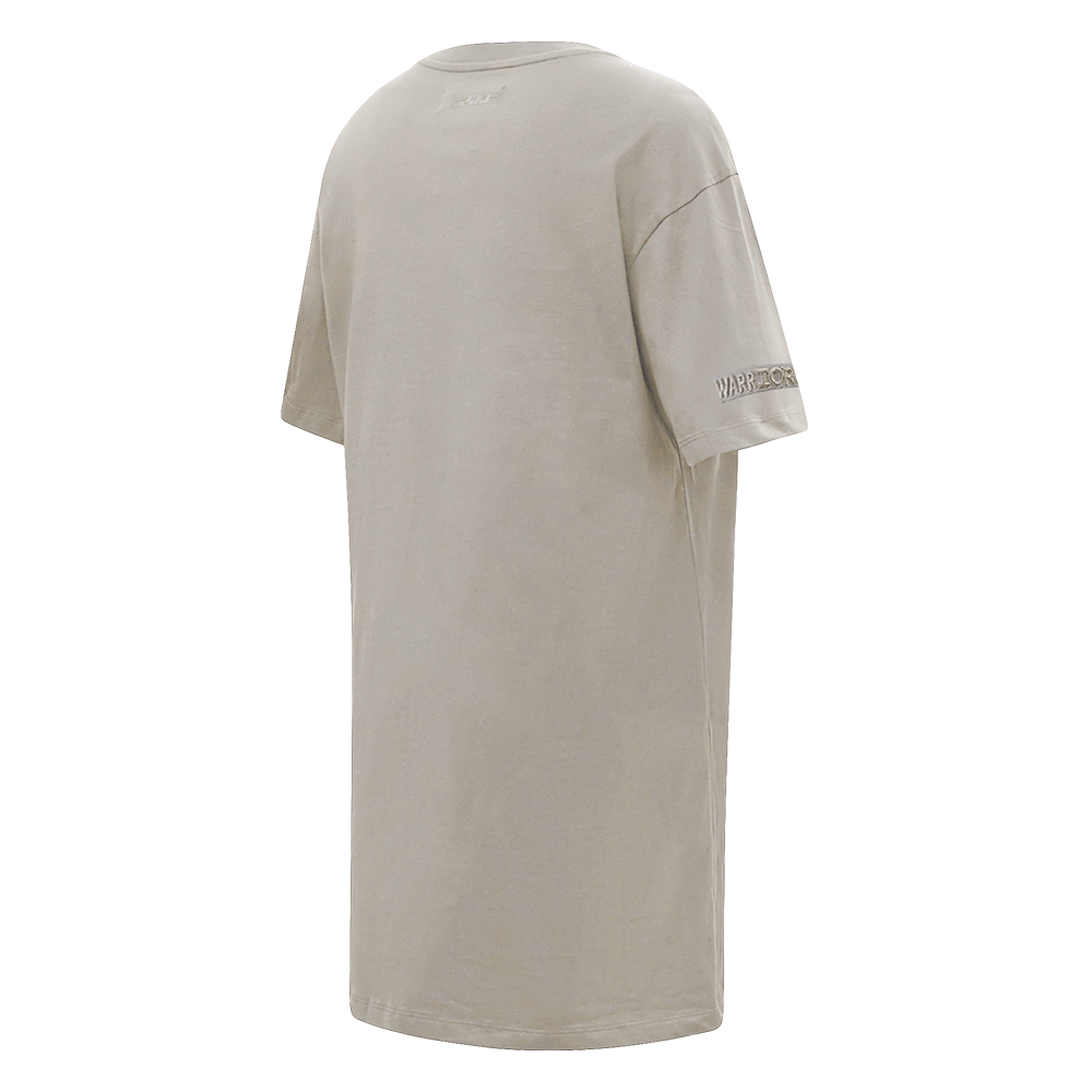 NBA GOLDEN STATE WARRIORS NEUTRAL WOMEN'S T-SHIRT DRESS (TAUPE)
