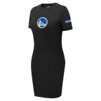NBA GOLDEN STATE WARRIORS CLASSIC WOMEN'S BODYCON DRESS (BLACK)