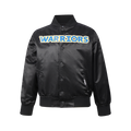 NBA GOLDEN STATE WARRIORS CLASSIC BIG BOY'S SATIN JACKET (BLACK)