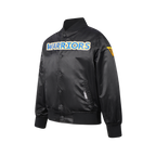 NBA GOLDEN STATE WARRIORS CLASSIC BIG BOY'S SATIN JACKET (BLACK)