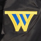 NBA GOLDEN STATE WARRIORS CLASSIC BIG BOY'S SATIN JACKET (BLACK)