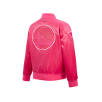 NBA GOLDEN STATE WARRIORS BLOUSON TRIPLE ROSE EN SATIN POUR FILLE JUNIOR (VIOLET BETTERAVE)
