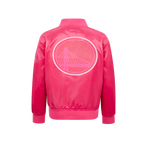 NBA GOLDEN STATE WARRIORS BLOUSON TRIPLE ROSE EN SATIN POUR FILLE JUNIOR (VIOLET BETTERAVE)
