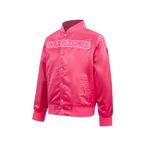 NBA GOLDEN STATE WARRIORS BLOUSON TRIPLE ROSE EN SATIN POUR FILLE JUNIOR (VIOLET BETTERAVE)