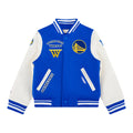 NBA GOLDEN STATE WARRIORS CLASSIC STUDIO BLOUSON COLLÉGIAL POUR GARÇON JUNIOR (BLEU ROYAL/BLANC)