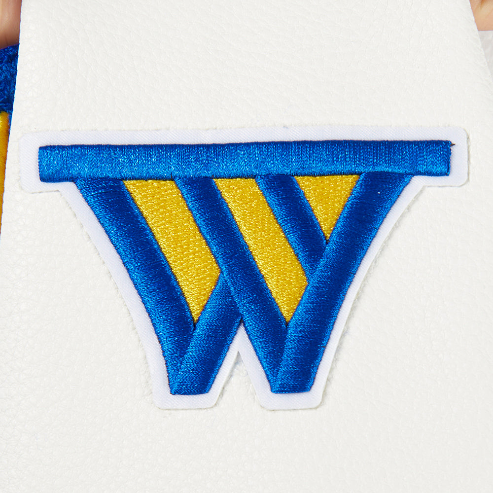 NBA GOLDEN STATE WARRIORS CLASSIC STUDIO BLOUSON COLLÉGIAL POUR GARÇON JUNIOR (BLEU ROYAL/BLANC)