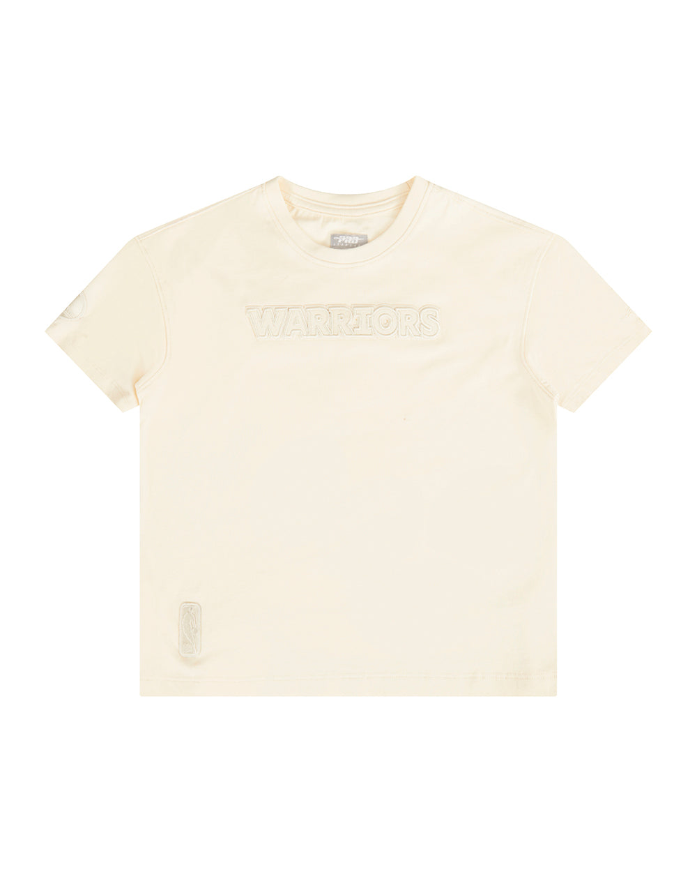 NBA GOLDEN STATE WARRIORS NEUTRAL T-SHIRT À COUPE CARRÉE À MANCHES COURTES POUR FILLE JUNIOR (COQUILLE D'ŒUF)