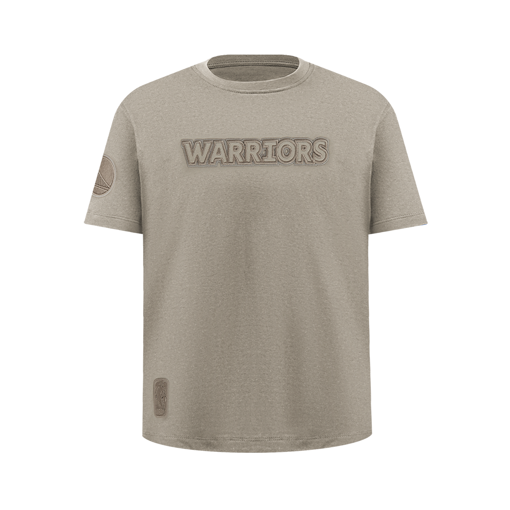 NBA GOLDEN STATE WARRIORS NEUTRAL T-SHIRT À MANCHES COURTES ET À COUPE CARRÉE POUR FILLE JUNIOR (TAUPE)