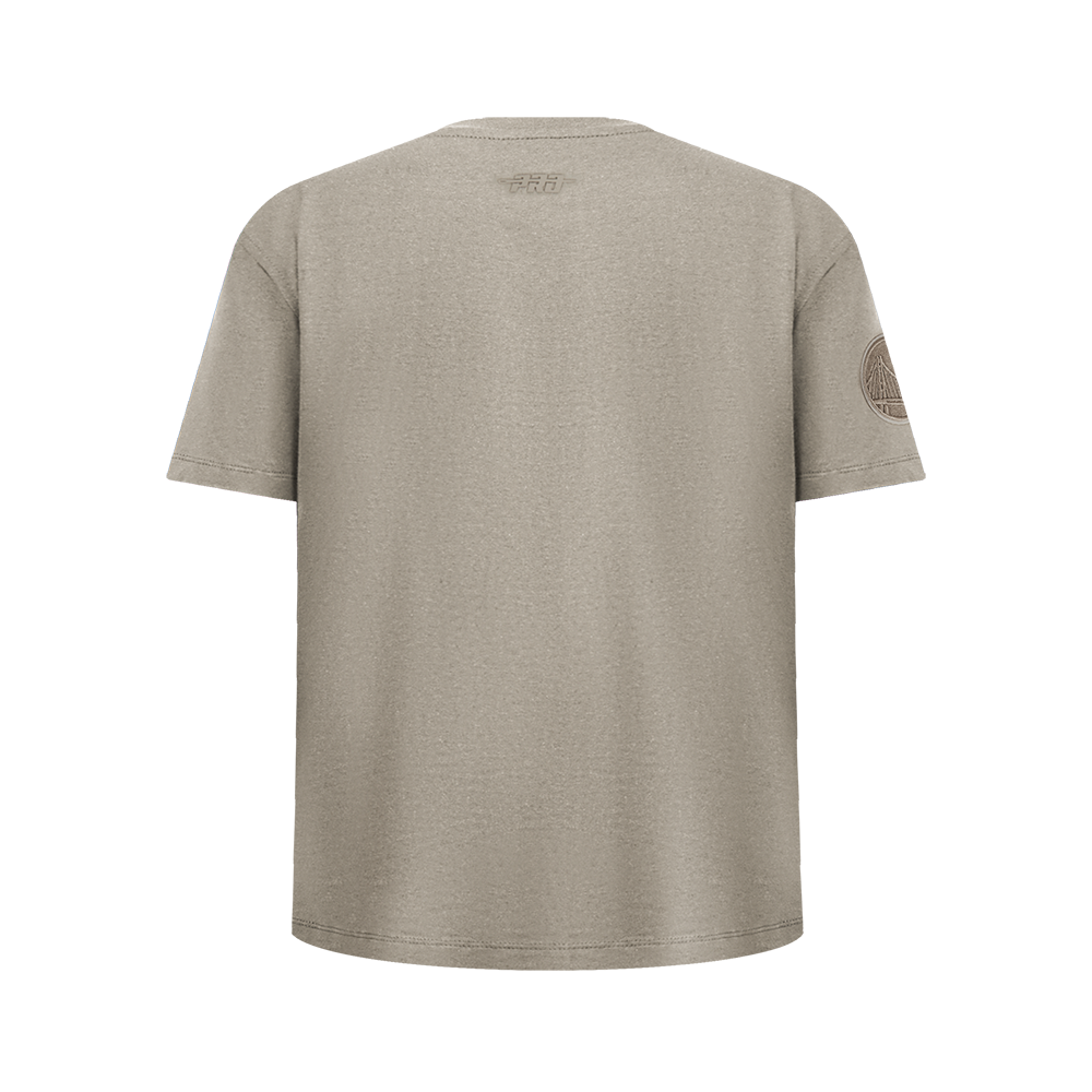 NBA GOLDEN STATE WARRIORS NEUTRAL T-SHIRT À MANCHES COURTES ET À COUPE CARRÉE POUR FILLE JUNIOR (TAUPE)