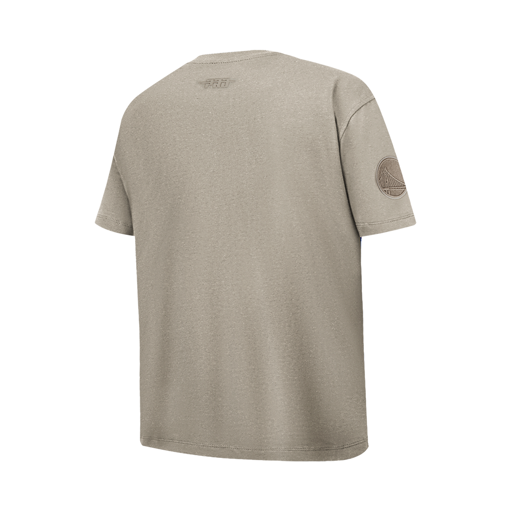 NBA GOLDEN STATE WARRIORS NEUTRAL T-SHIRT À MANCHES COURTES ET À COUPE CARRÉE POUR FILLE JUNIOR (TAUPE)