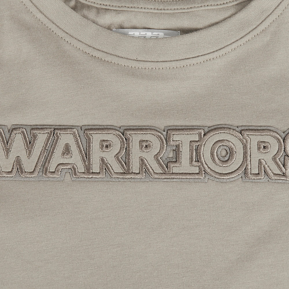 NBA GOLDEN STATE WARRIORS NEUTRAL T-SHIRT À MANCHES COURTES ET À COUPE CARRÉE POUR FILLE JUNIOR (TAUPE)