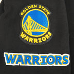 NBA GOLDEN STATE WARRIORS CLASSIC BIG GIRL'S FLC FZ HOODIE (BLACK)