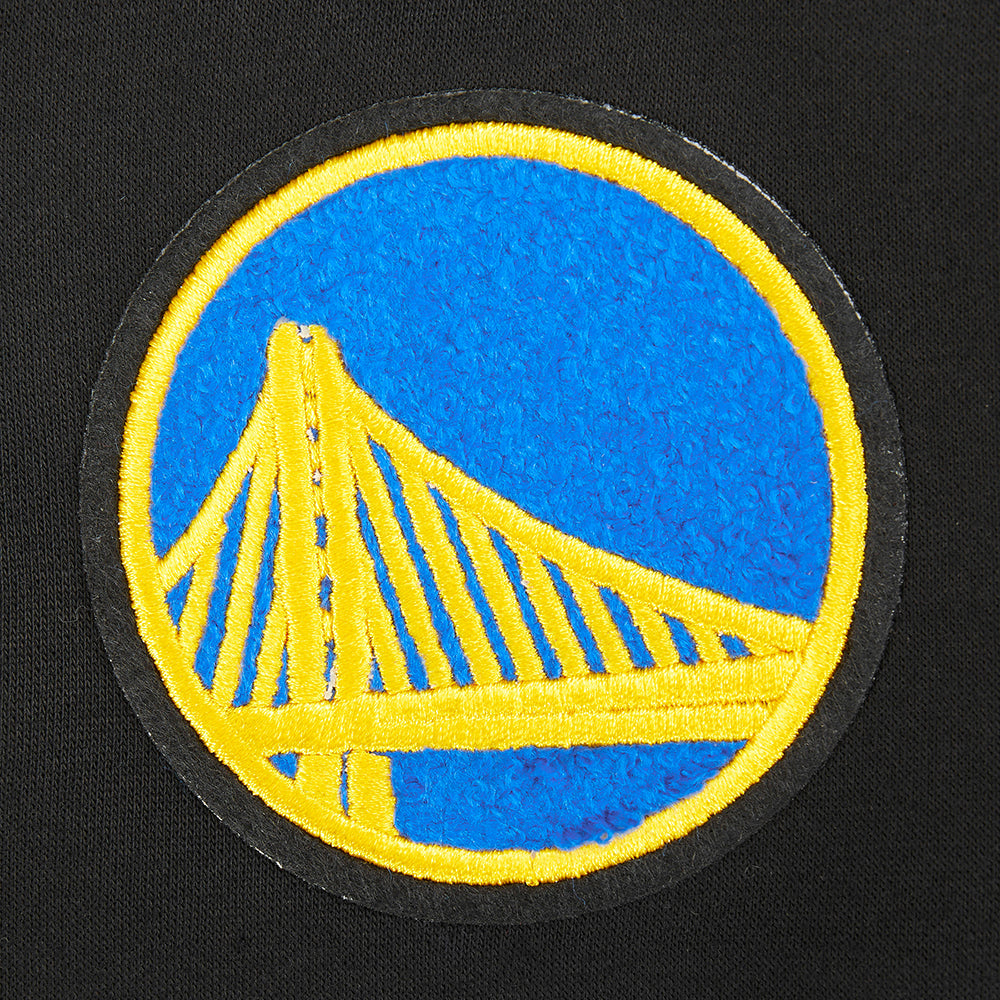 NBA GOLDEN STATE WARRIORS CLASSIC BIG GIRL'S FLC FZ HOODIE (BLACK)