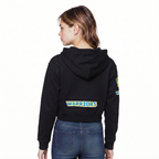 NBA GOLDEN STATE WARRIORS CLASSIC BIG GIRL'S FLC FZ HOODIE (BLACK)
