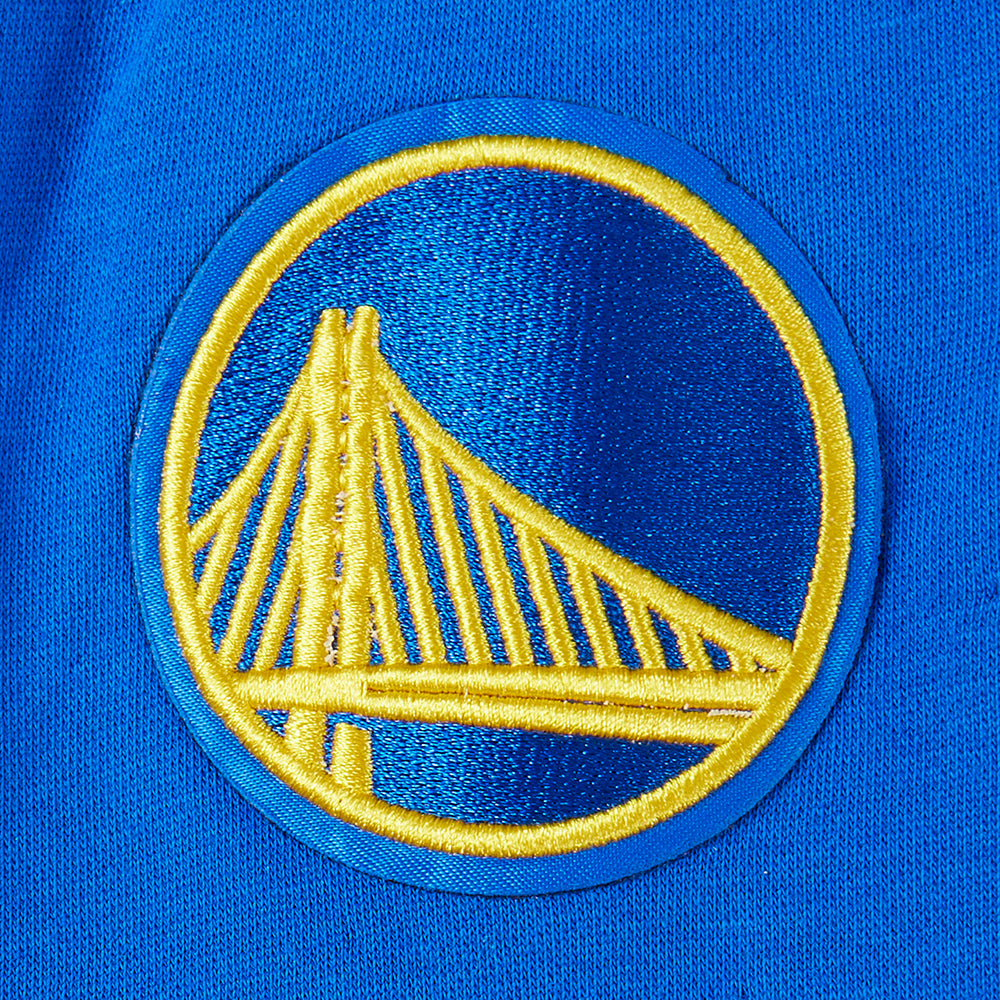 NBA GOLDEN STATE WARRIORS RETRO CLASSIC BIG GIRL'S RIB FLC CREWNECK (ROYAL BLUE)