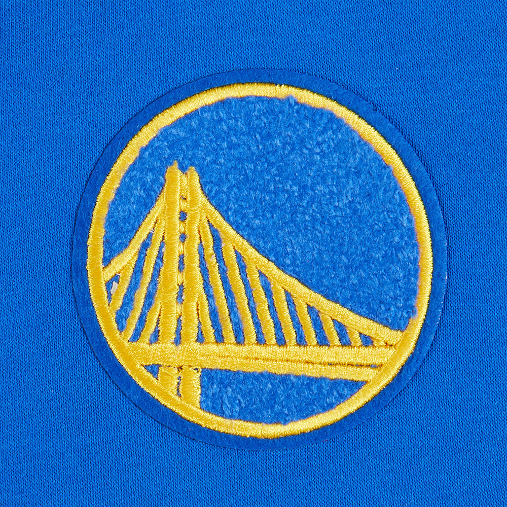 NBA GOLDEN STATE WARRIORS RETRO CLASSIC BIG GIRL'S RIB FLC PO HOODIE (ROYAL BLUE)