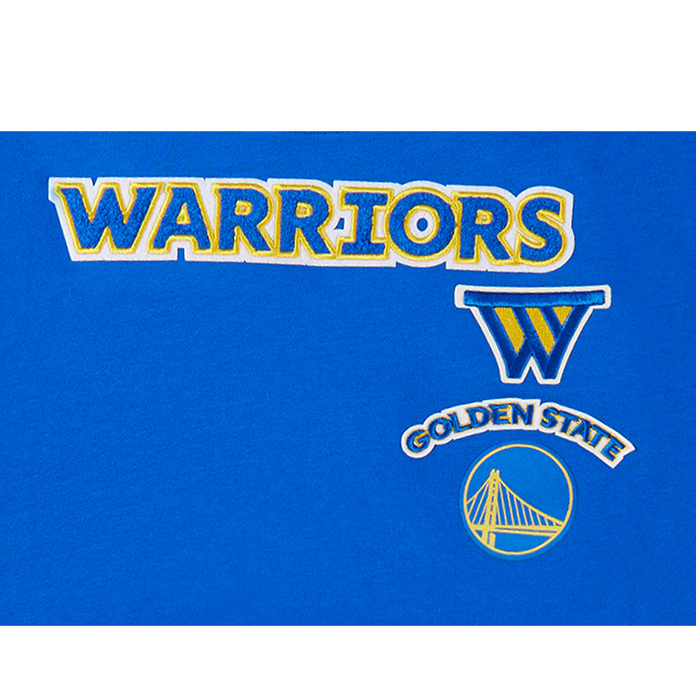 NBA GOLDEN STATE WARRIORS RETRO CLASSIC BIG GIRL'S RIB FLC PO HOODIE (ROYAL BLUE)