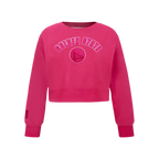 NBA GOLDEN STATE WARRIORS TRIPLE PINK BIG GIRL'S FLC CREWNECK (BEETROOT PURPLE)