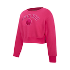 NBA GOLDEN STATE WARRIORS TRIPLE PINK BIG GIRL'S FLC CREWNECK (BEETROOT PURPLE)