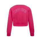 NBA GOLDEN STATE WARRIORS TRIPLE PINK BIG GIRL'S FLC CREWNECK (BEETROOT PURPLE)