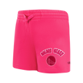 NBA GOLDEN STATE WARRIORS SHORT TRIPLE ROSE EN MOLLETON POUR FILLE JUNIOR (VIOLET BETTERAVE)