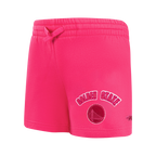 NBA GOLDEN STATE WARRIORS SHORT TRIPLE ROSE EN MOLLETON POUR FILLE JUNIOR (VIOLET BETTERAVE)