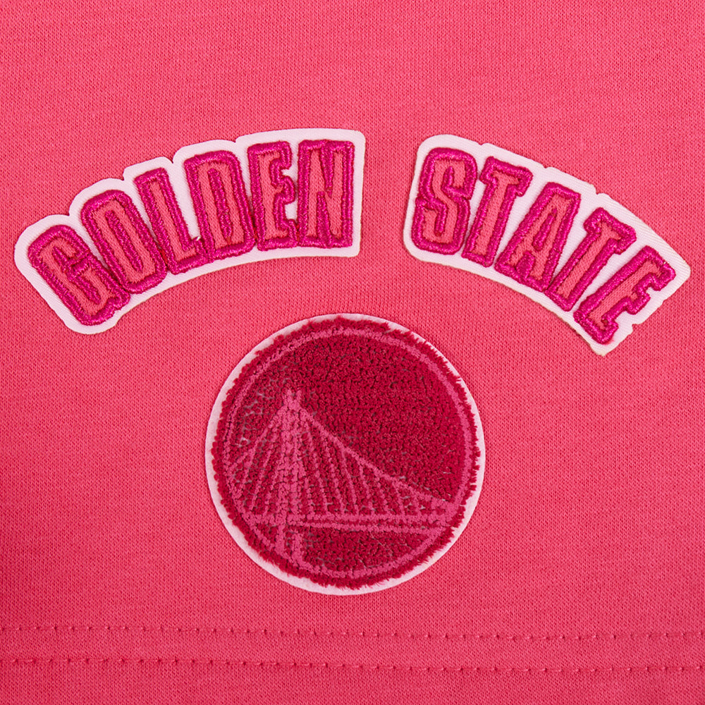 NBA GOLDEN STATE WARRIORS SHORT TRIPLE ROSE EN MOLLETON POUR FILLE JUNIOR (VIOLET BETTERAVE)