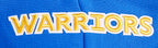 NBA GOLDEN STATE WARRIORS SCRIPT TAIL WOMEN'S RIB FLEECE CROPPED PULLOVER HOODIE (ROYAL BLUE)