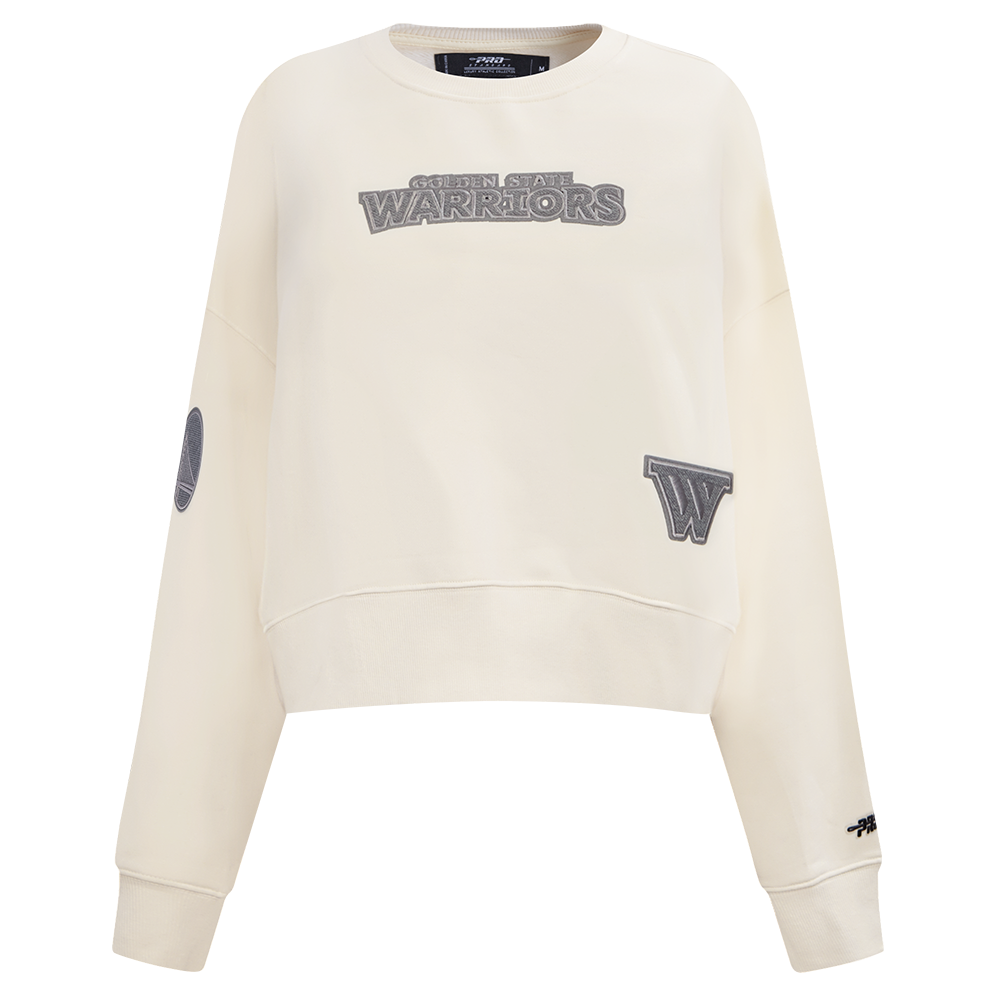 NBA GOLDEN STATE WARRIORS REVERSE FRENCH TERRY CHANDAIL À COL ROND EN MOLLETON POUR FEMME (COQUILLE D'ŒUF)