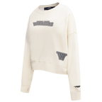NBA GOLDEN STATE WARRIORS REVERSE FRENCH TERRY CHANDAIL À COL ROND EN MOLLETON POUR FEMME (COQUILLE D'ŒUF)