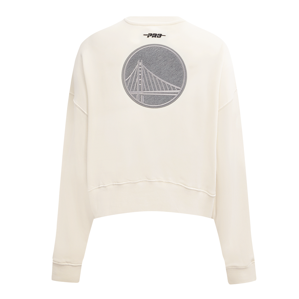 NBA GOLDEN STATE WARRIORS REVERSE FRENCH TERRY CHANDAIL À COL ROND EN MOLLETON POUR FEMME (COQUILLE D'ŒUF)